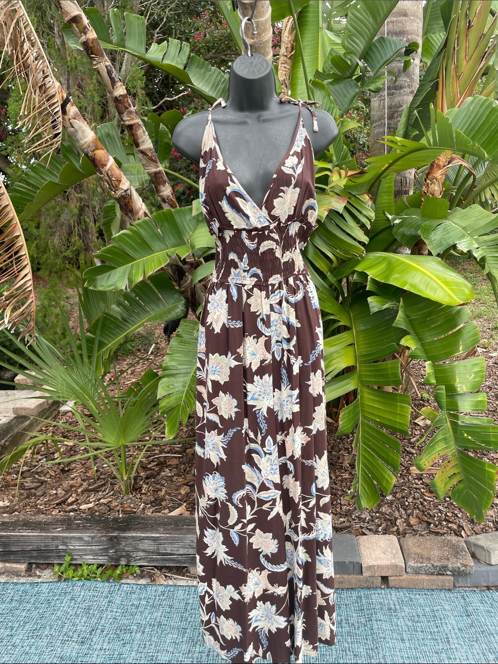 dark floral wide leg jumpsuit by patrons of peace